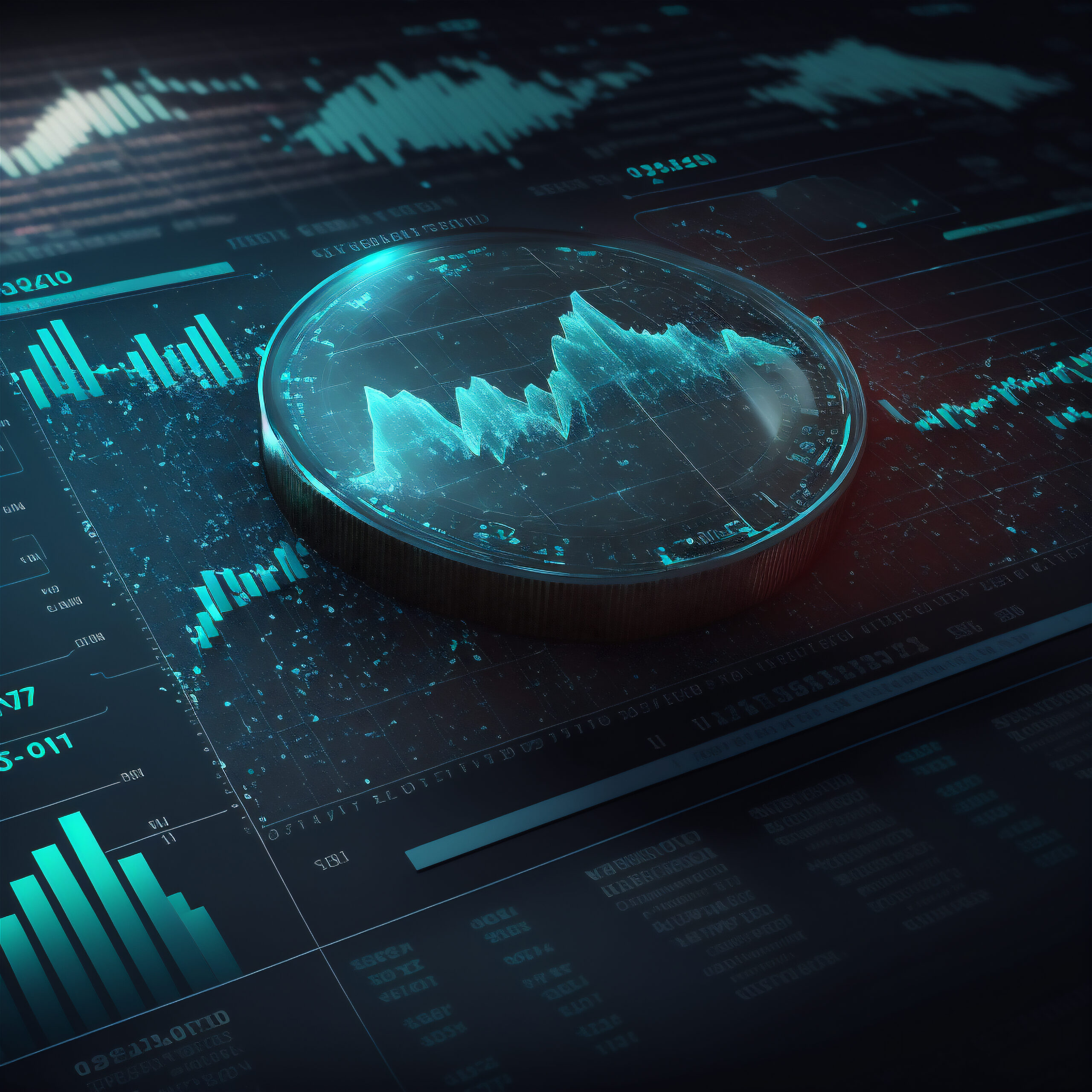 futuristic finance digital market graph user