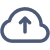 moon cloud upload light icon