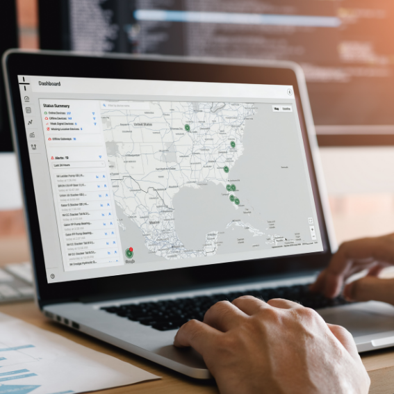atomation dashboard on laptop